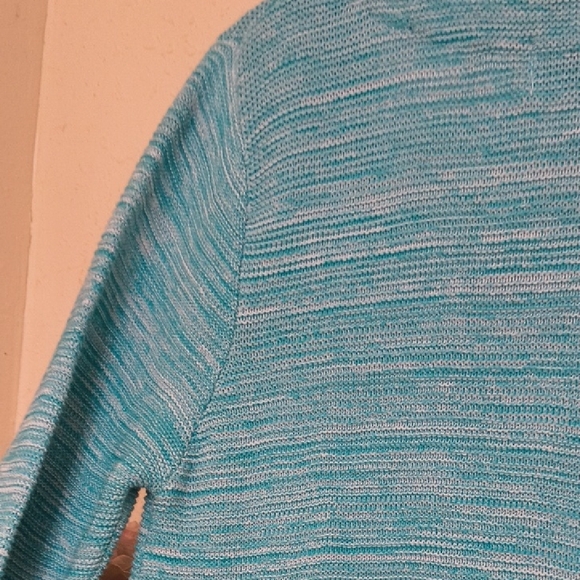 Coldwater Creek Turquoise Cardigan with Wooden Buttons - Picture 13 of 15